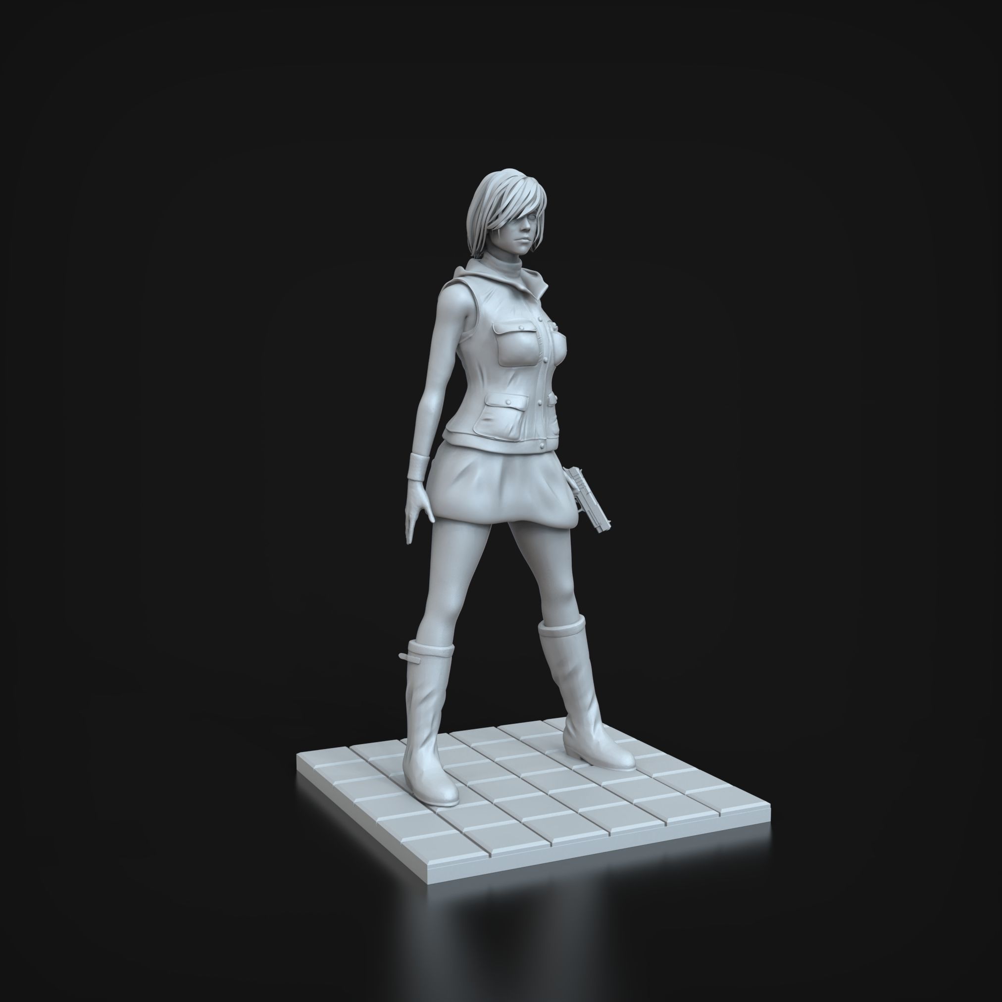 STL Heather Mason Silent hill 3 3D print model_3