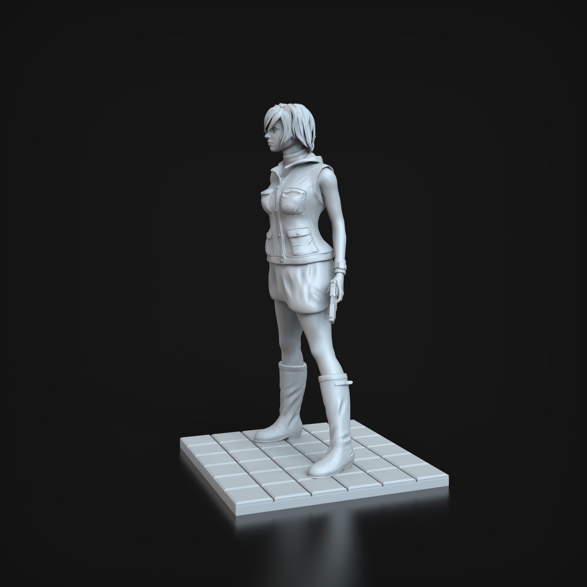 STL Heather Mason Silent hill 3 3D print model_9