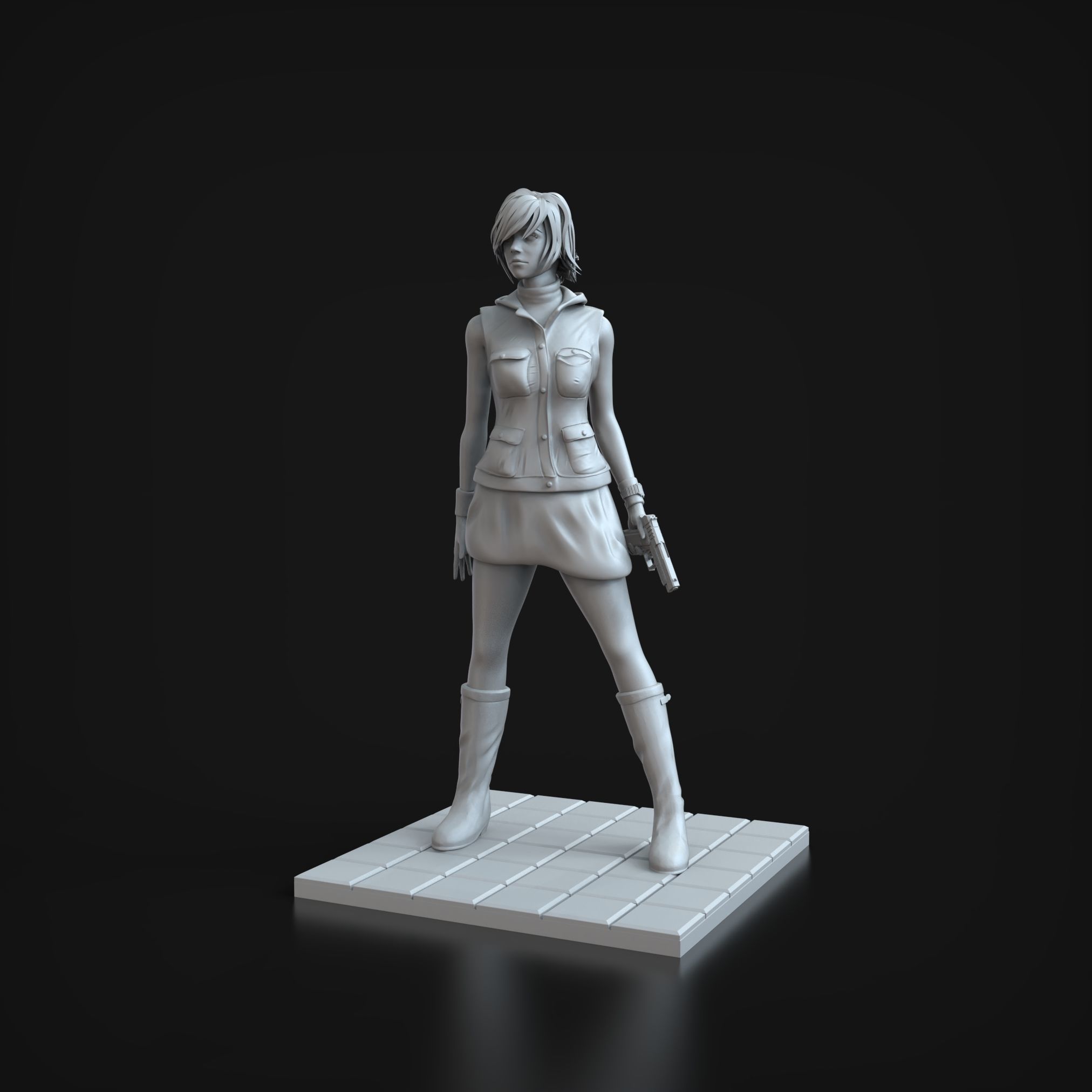 STL Heather Mason Silent hill 3 3D print model_8