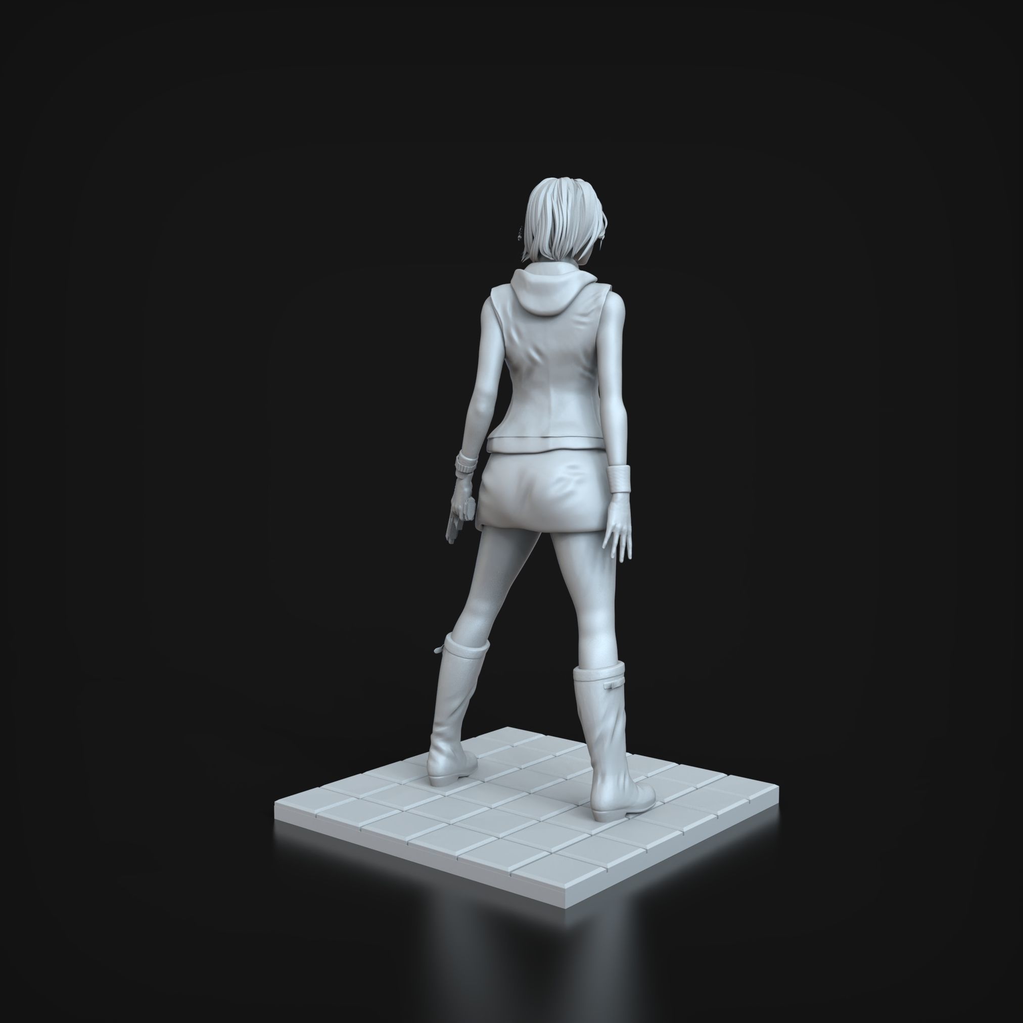 STL Heather Mason Silent hill 3 3D print model_11