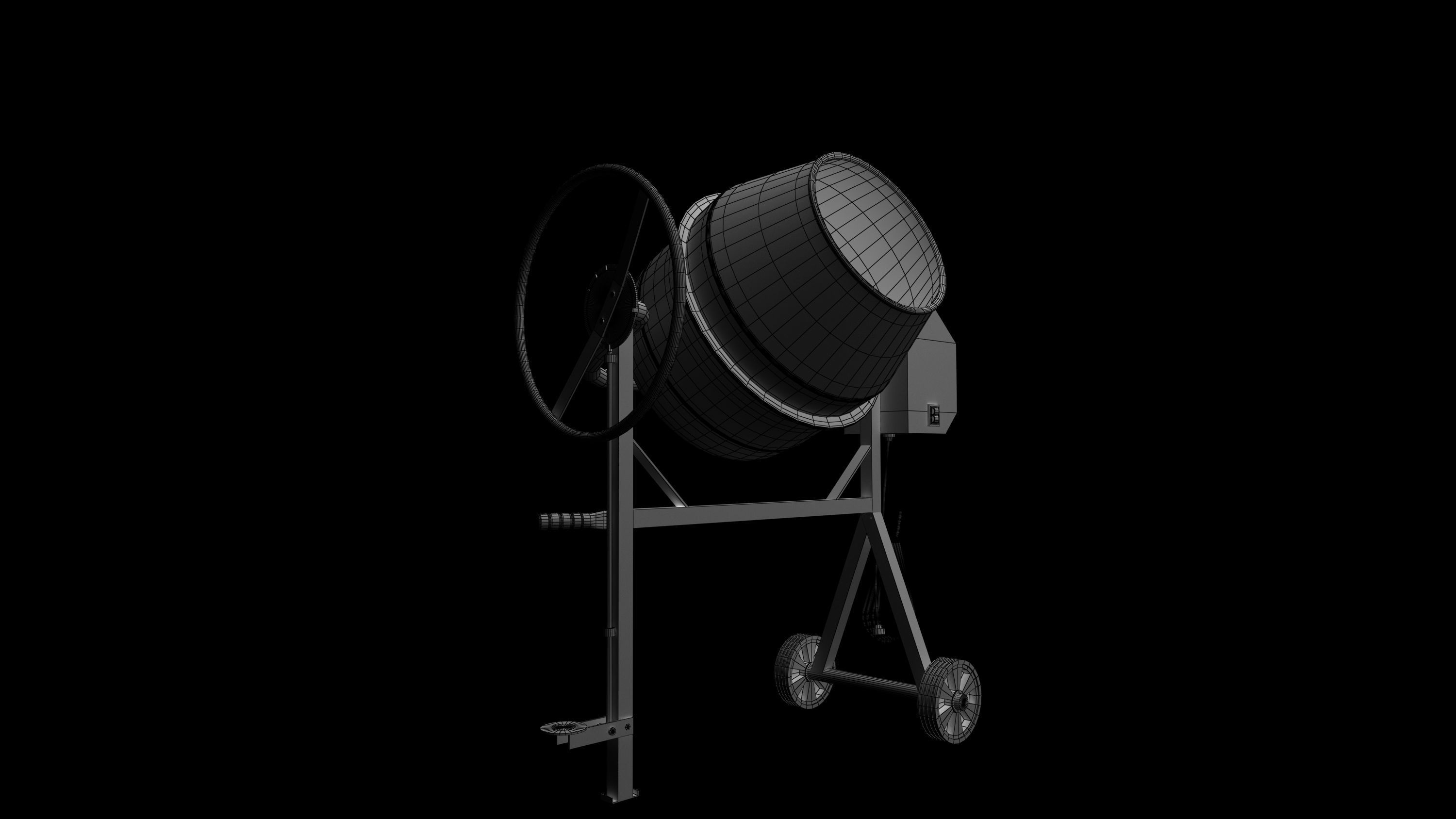 Cement mixer DESIGN 3D model_5