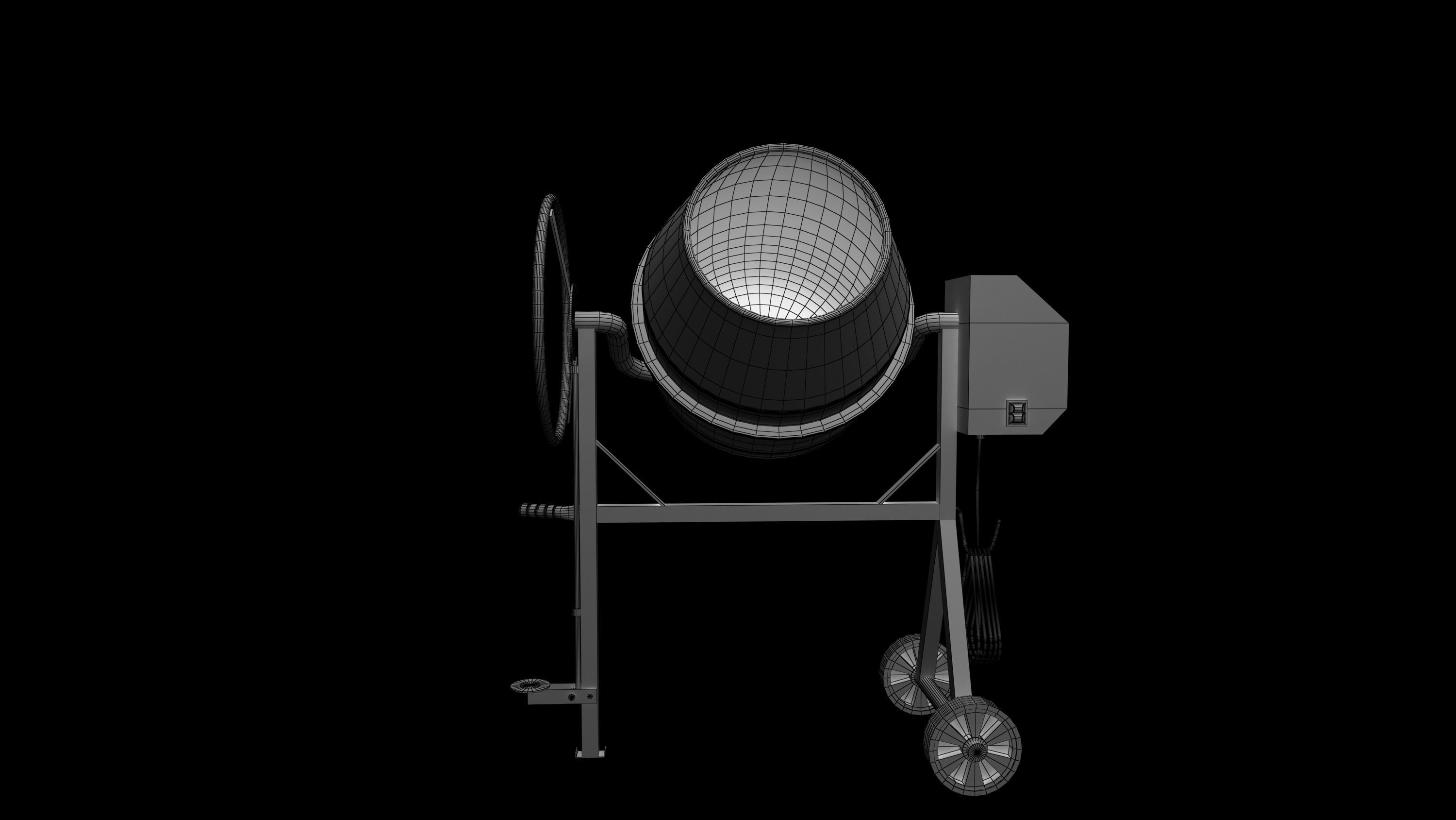 Cement mixer DESIGN 3D model_4