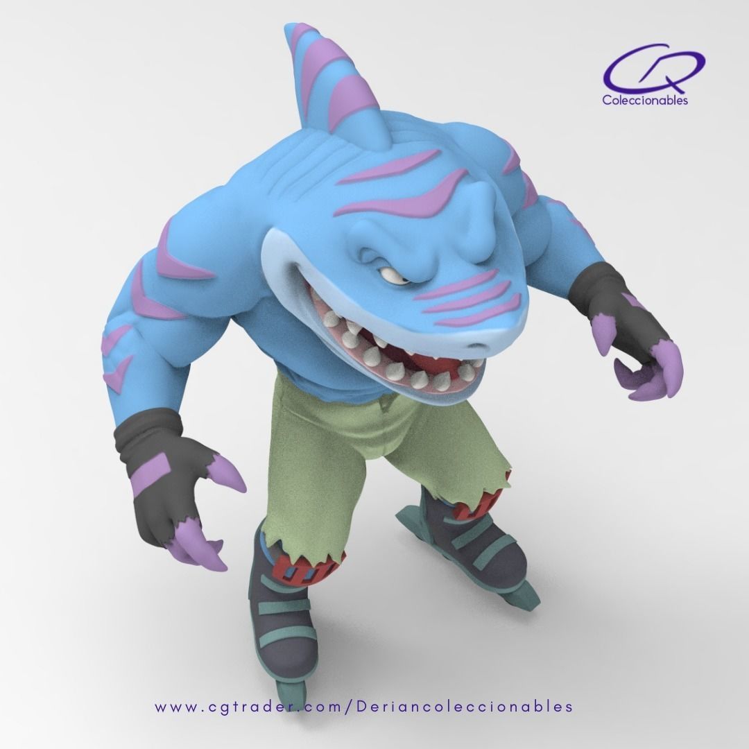 Street Sharks - Streex - Full figure 3D print model_7
