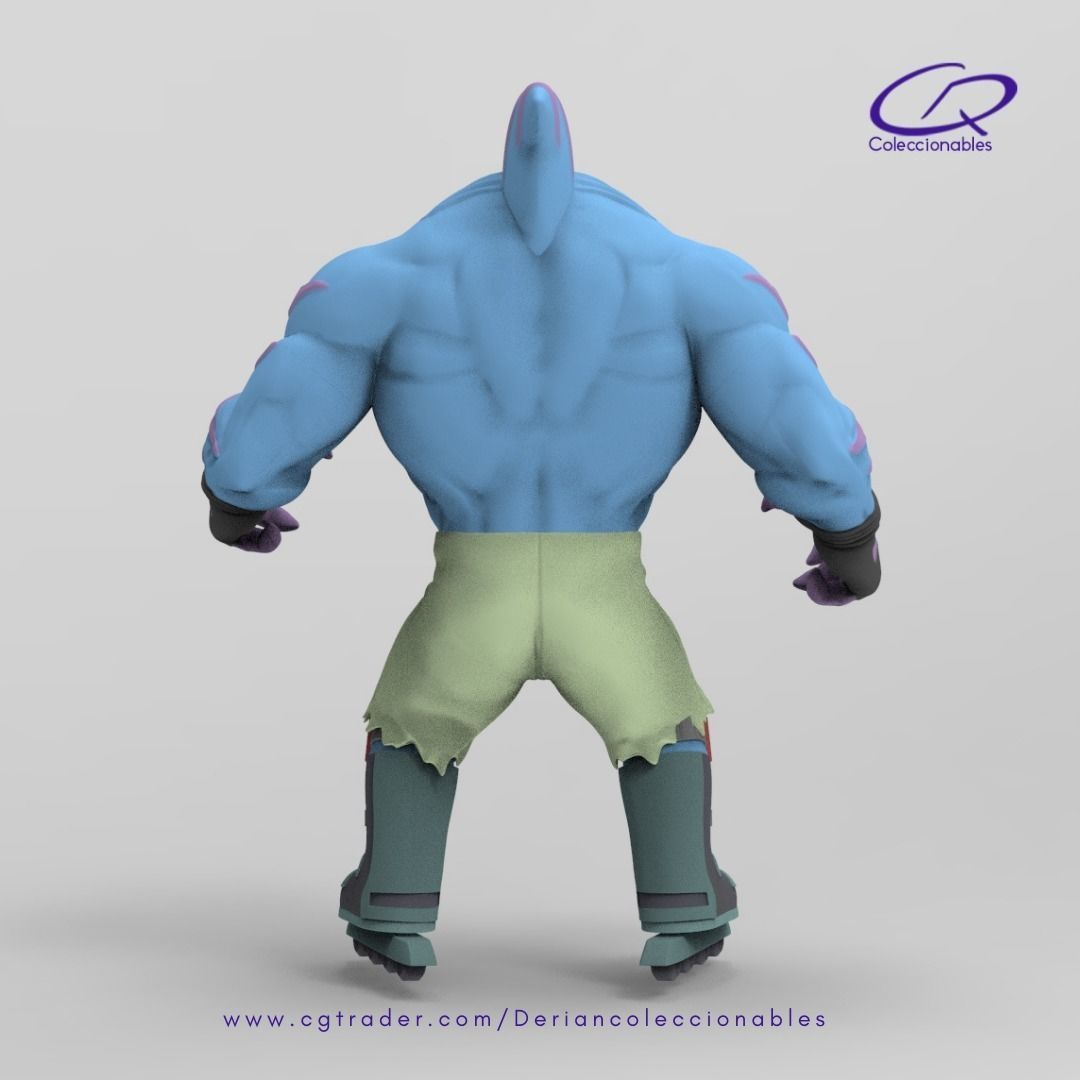 Street Sharks - Streex - Full figure 3D print model_13