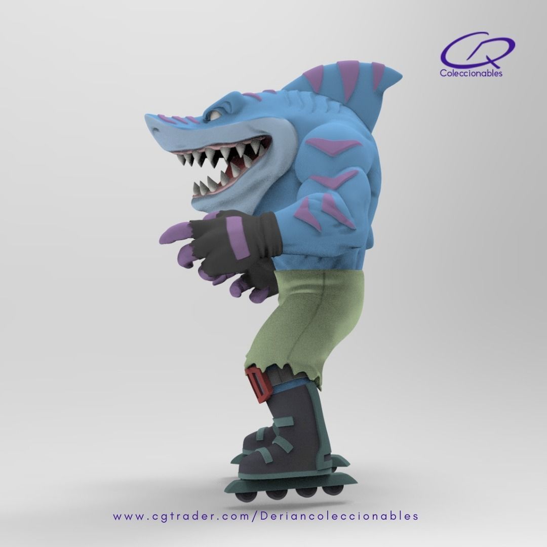 Street Sharks - Streex - Full figure 3D print model_17