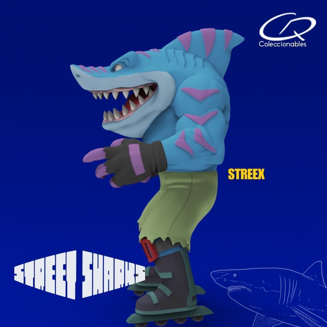 Street Sharks - Streex - Full figure 3D print model_6