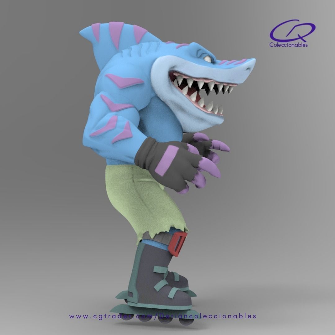 Street Sharks - Streex - Full figure 3D print model_15