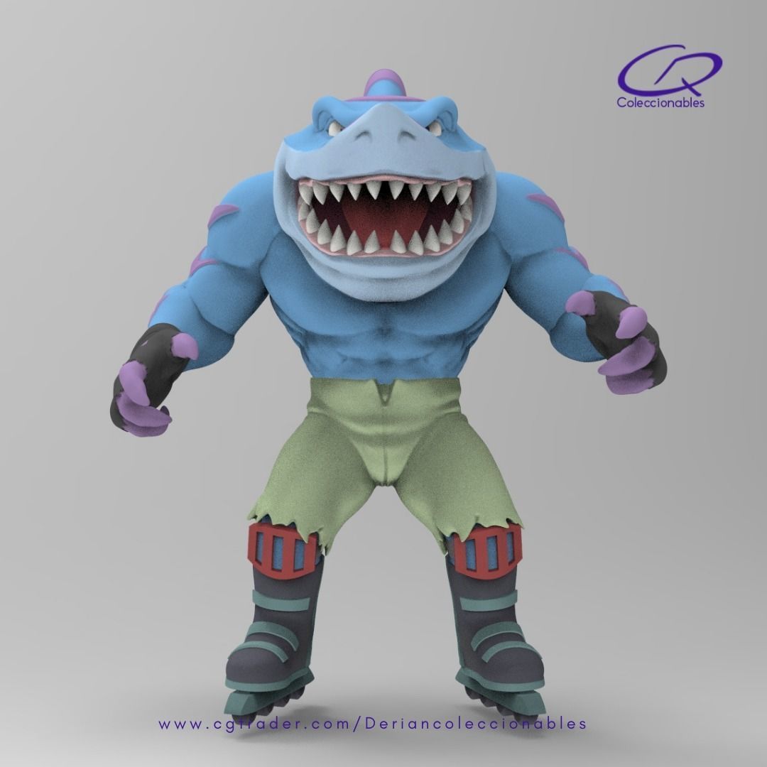 Street Sharks - Streex - Full figure 3D print model_11