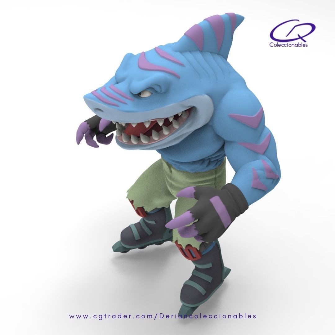 Street Sharks - Streex - Full figure 3D print model_19