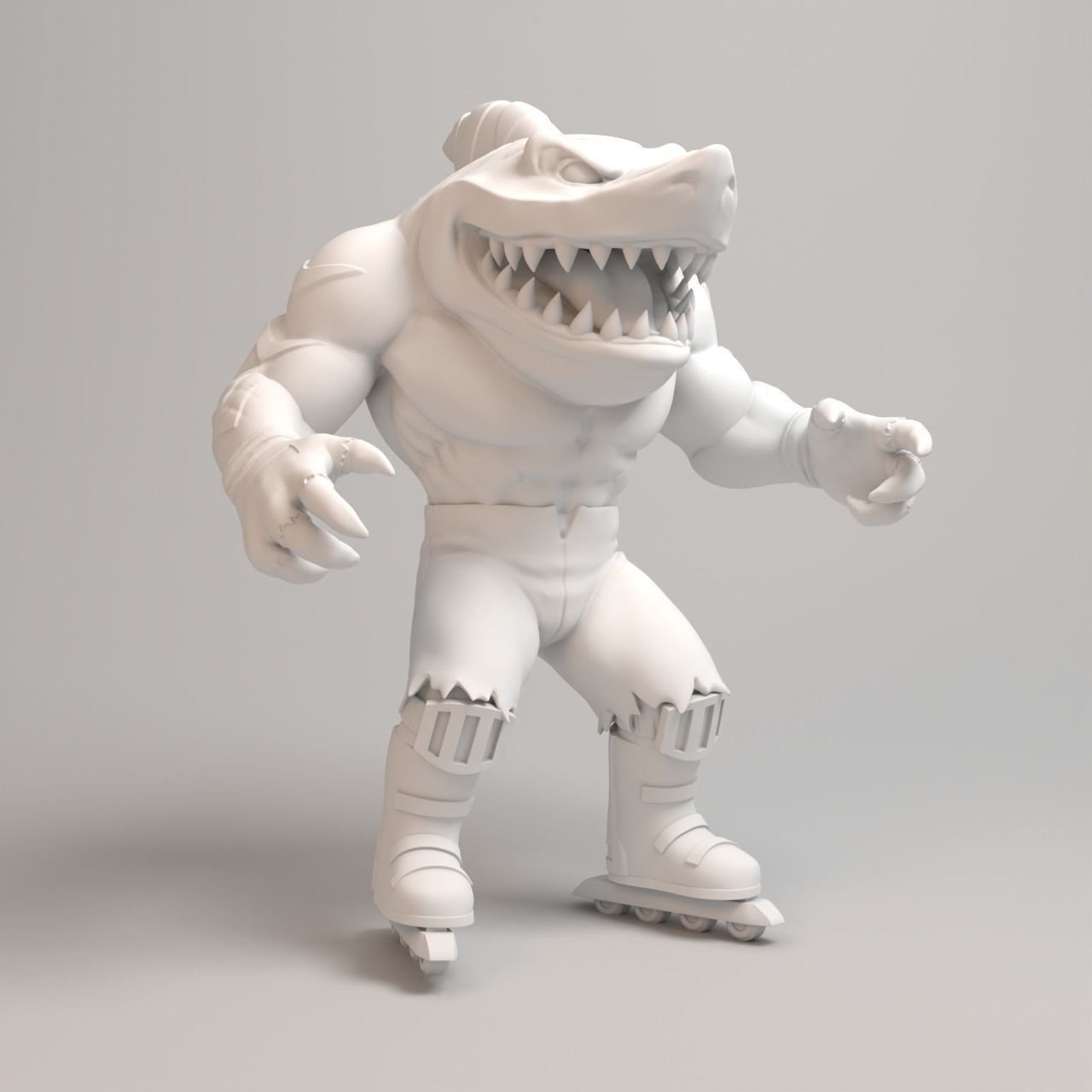 Street Sharks - Streex - Full figure 3D print model_10