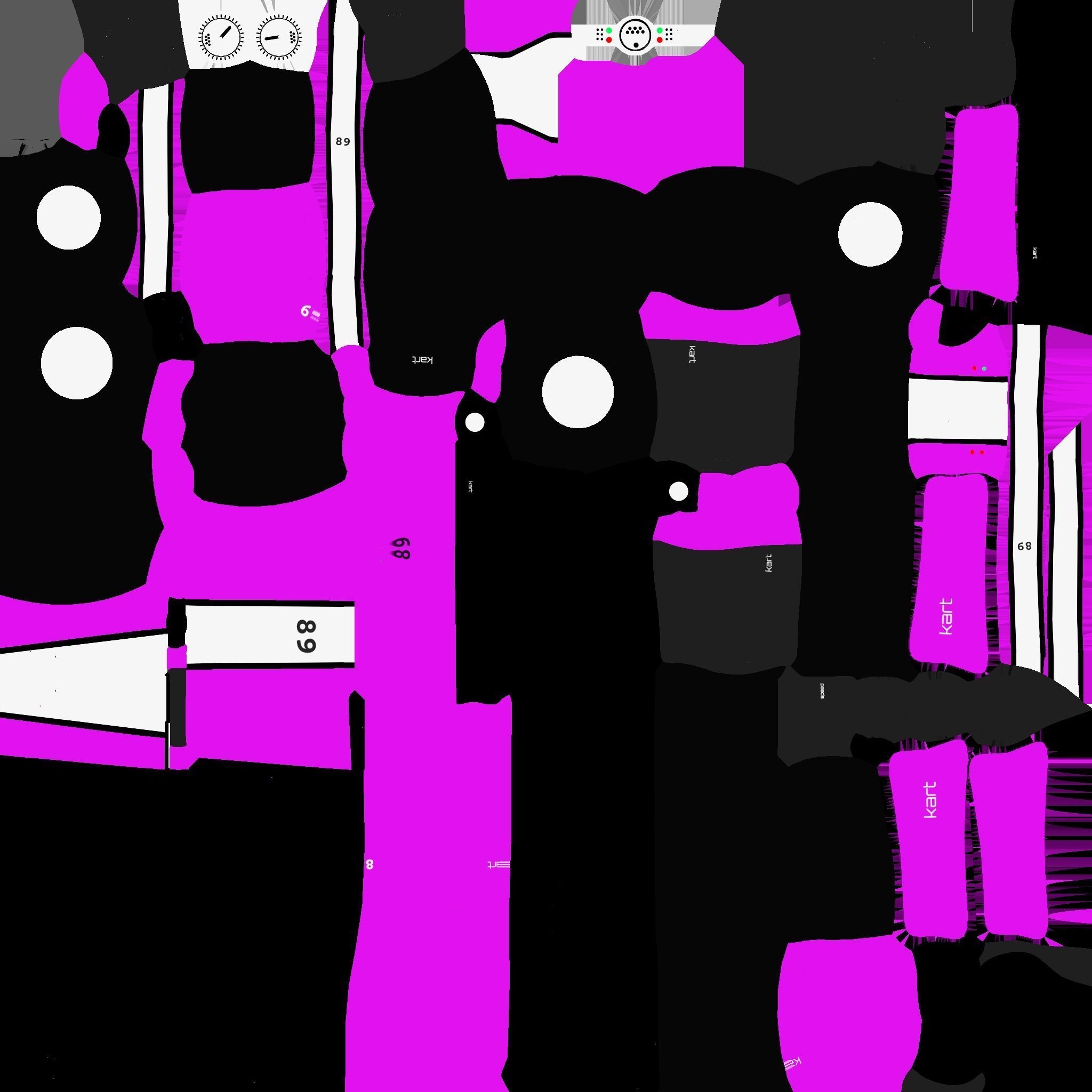 Cartoon Kart I05 Pink - Vehicle Racing Design Low-poly 3D model_24