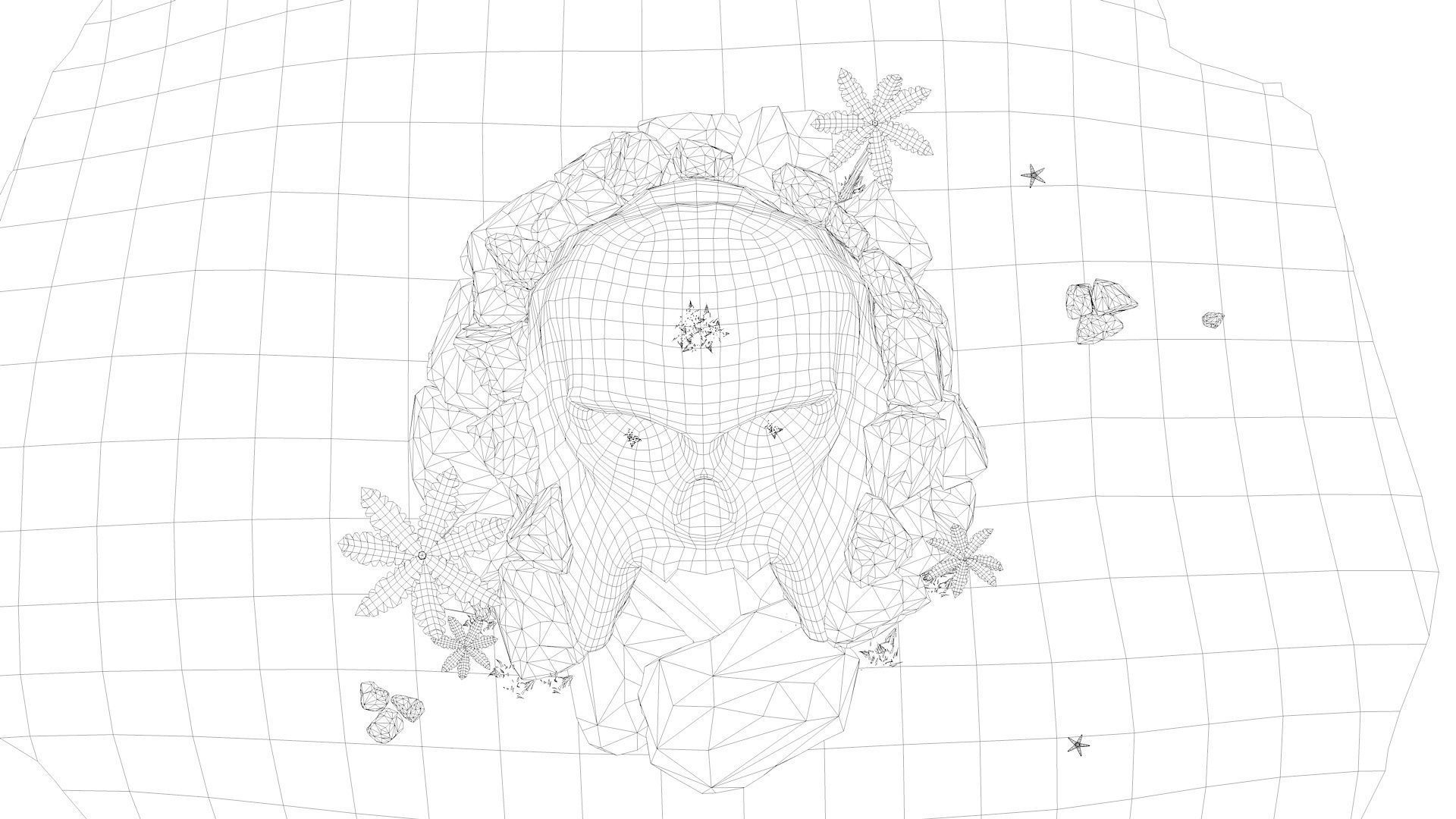 Island Skull Cave Low-poly 3D model_21