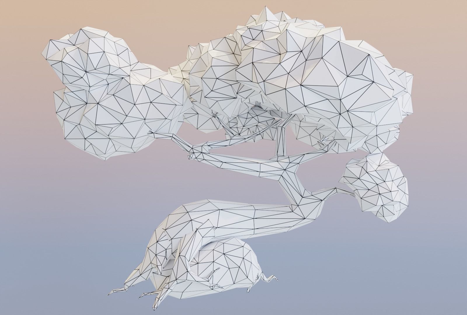 Sakura Stylized Low-poly 3D model_3