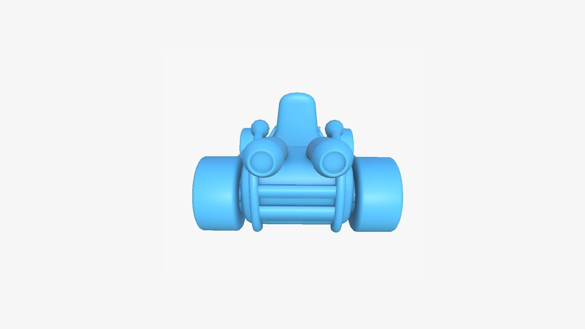 Cartoon Kart I06 Yellow - Vehicle Racing Design Low-poly 3D model_13