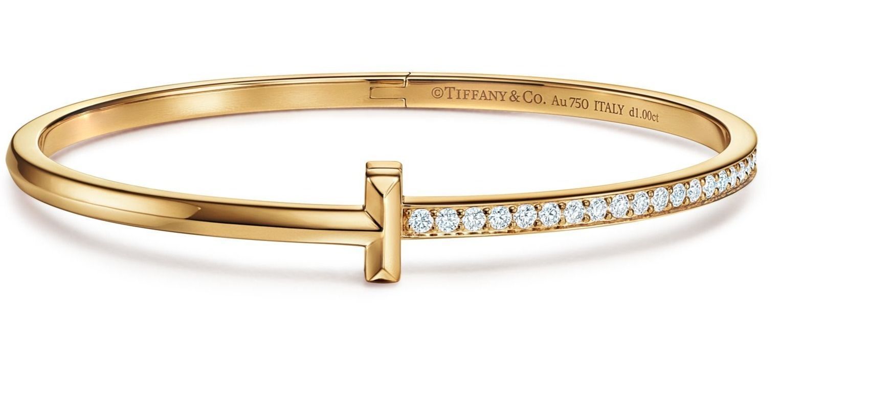 Narrow Pave Diamond Hinged Bangle Tiffany T1 Narrow Bracelet 