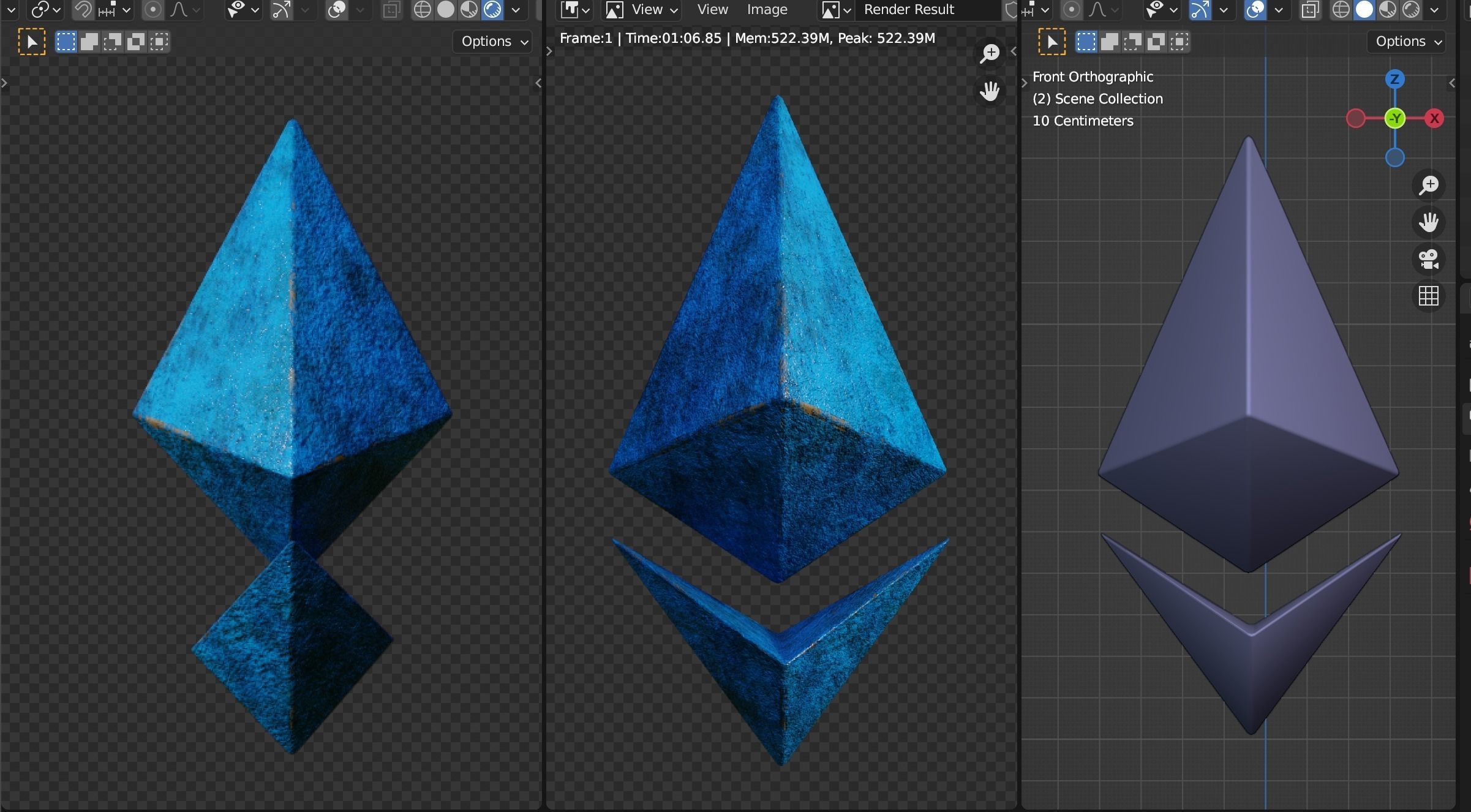 ethereum model logo Free 3D model_4