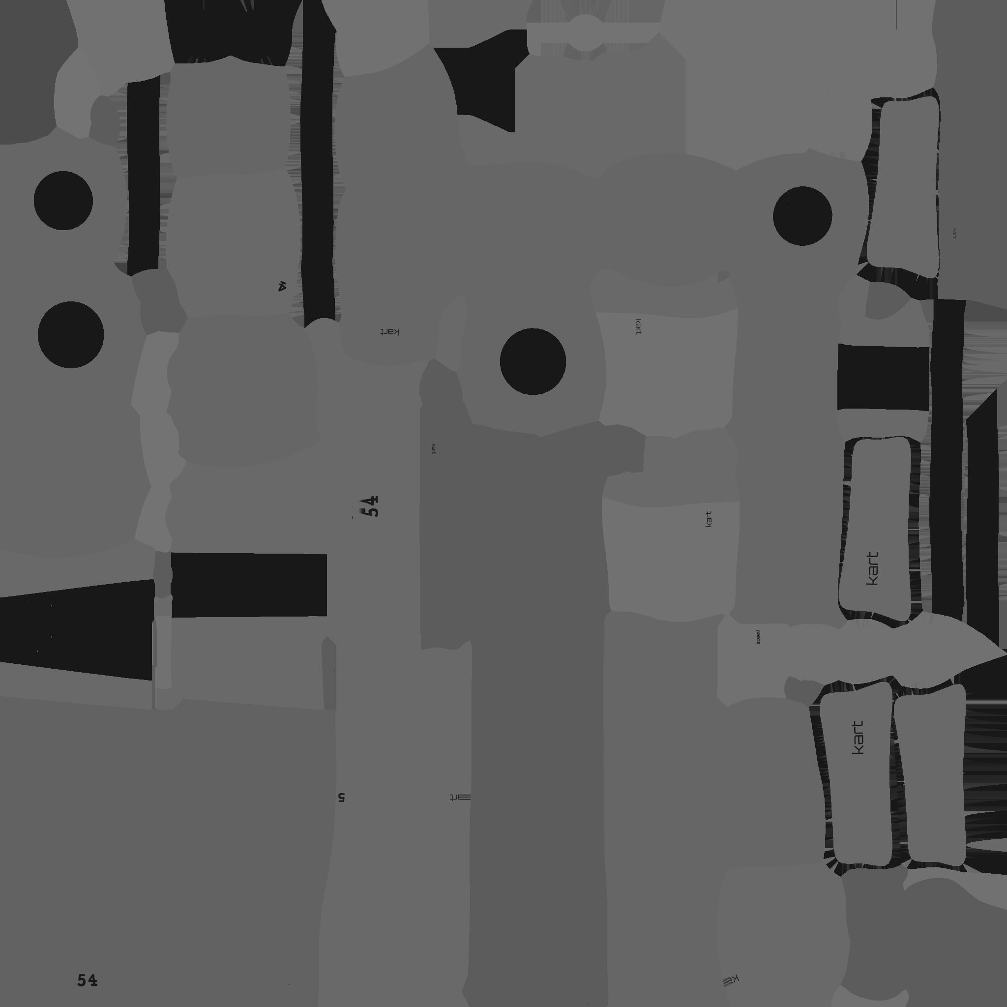 Cartoon Kart I09 Black - Vehicle Racing Design Low-poly 3D model_29