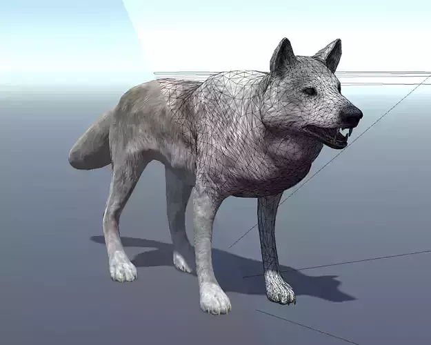 Lowpoly Wolf Rigged and Animated for VR AR Games