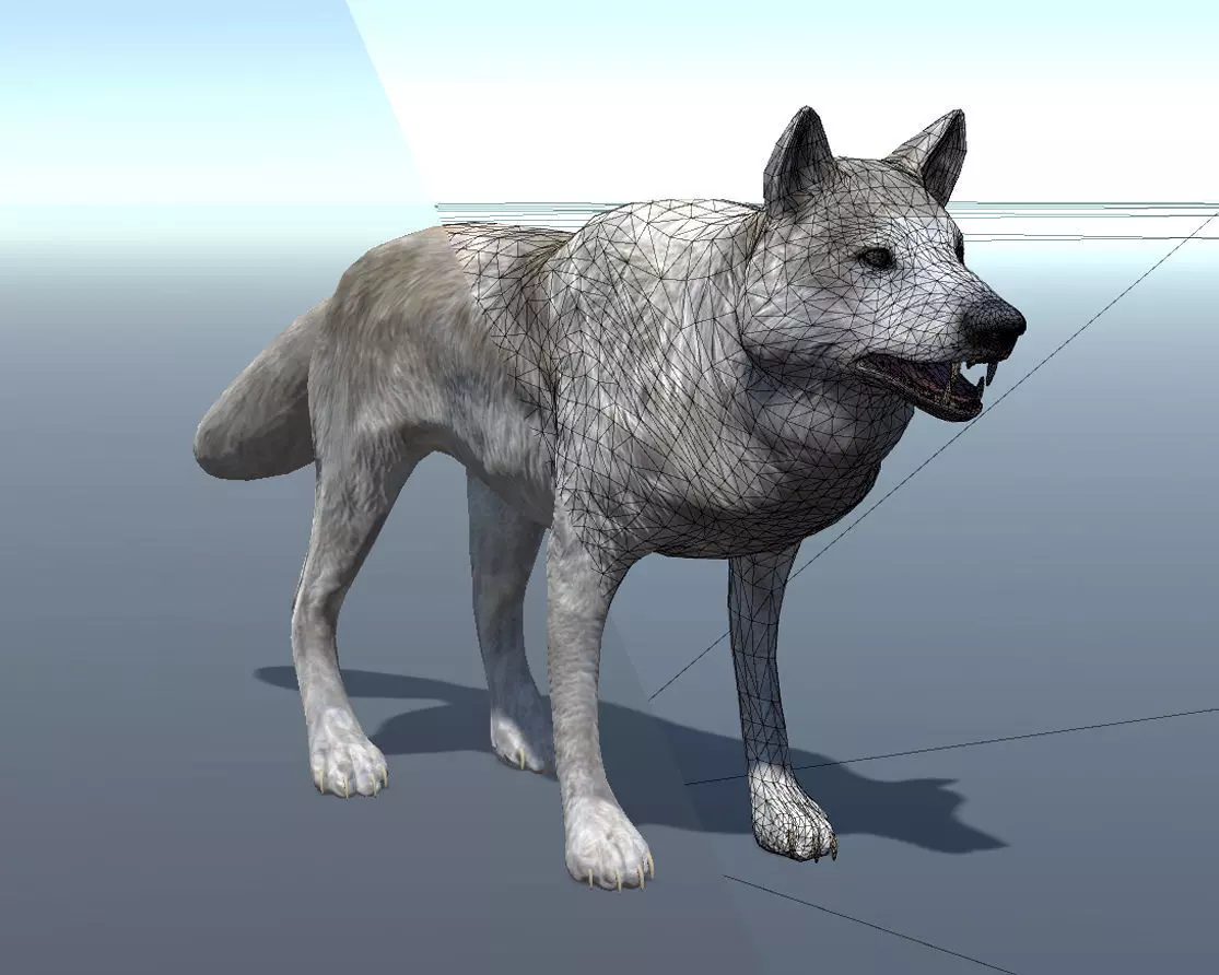 Lowpoly Wolf Rigged and Animated for VR AR Games Low-poly 3D model_0