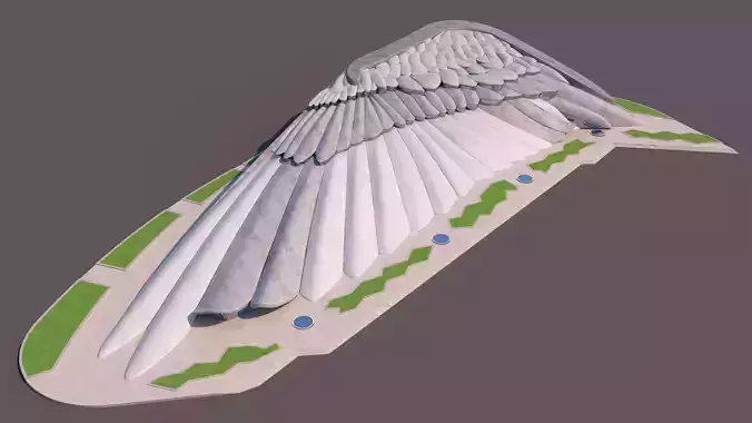 0126 - Bird Wing Building 3D model