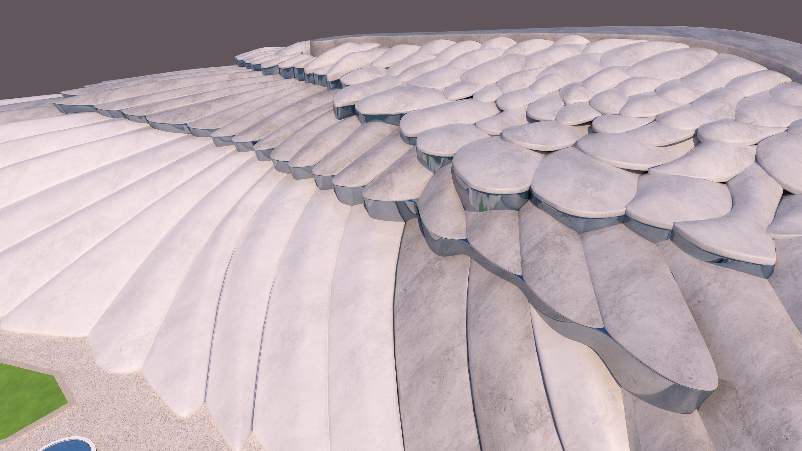 0126 - Bird Wing Building 3D model | CGTrader