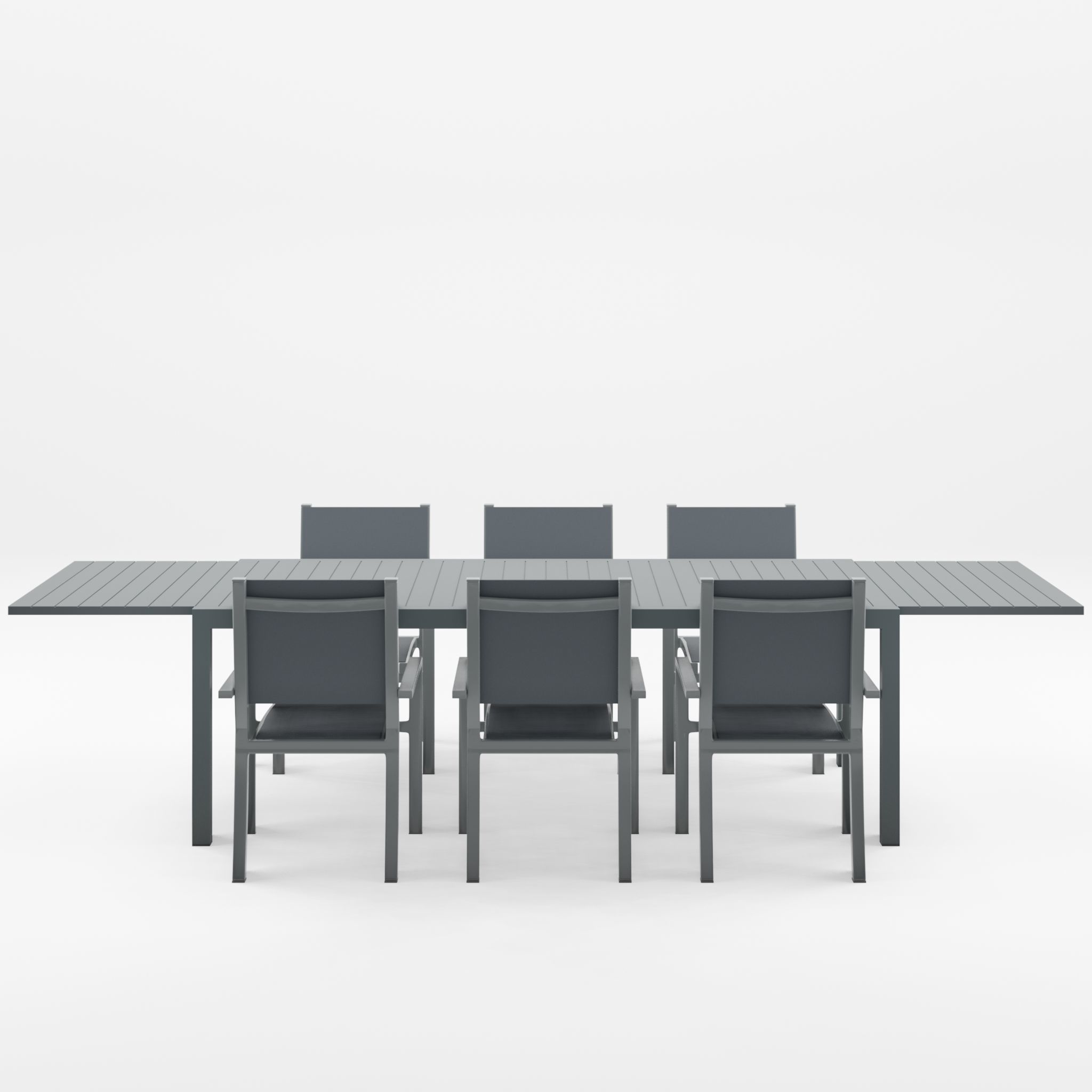 Palermo Dining Set 1 Table and 6 Chairs 3D Model Low-poly 3D model_1