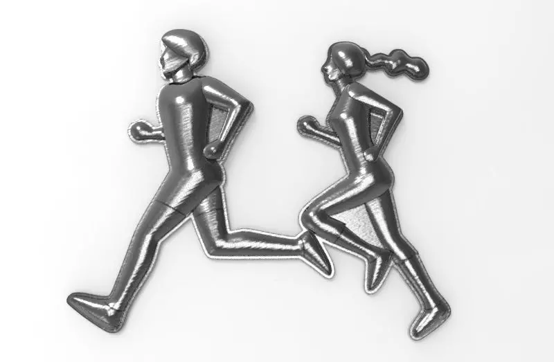 Runners couple 3D print model