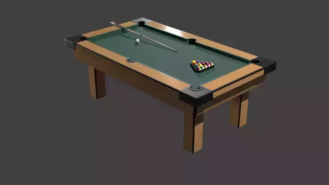 Pool Set table with cue and balls