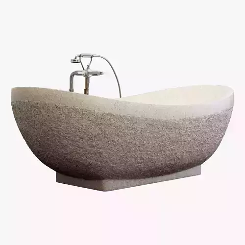 Spiritofstone terrazzo old boat white 3D model
