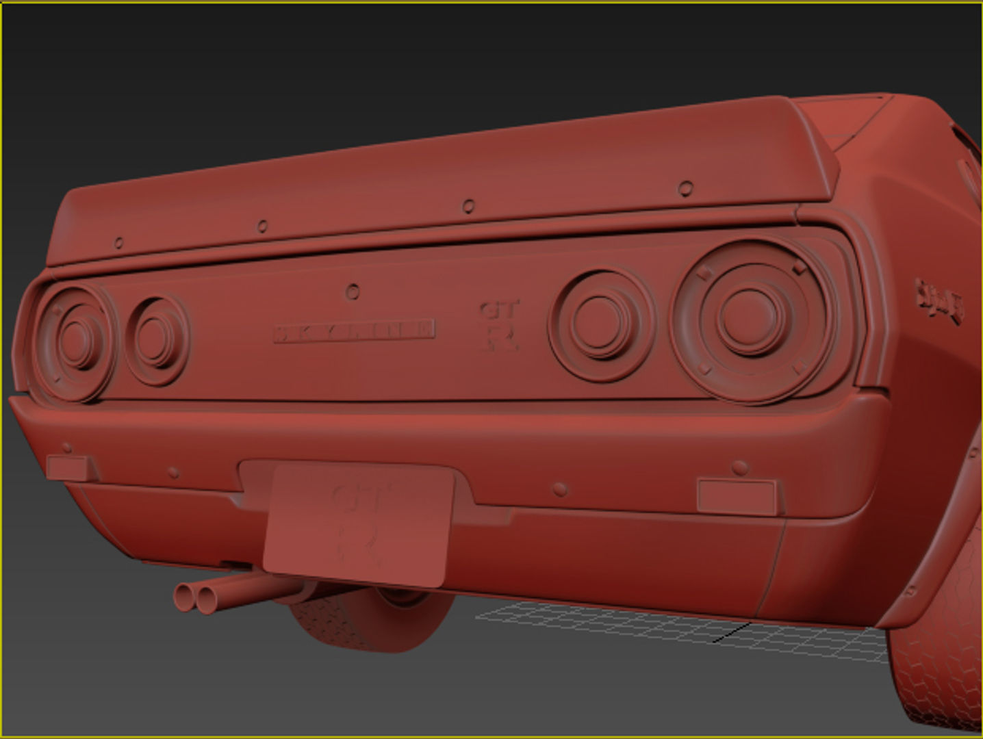 Nissan Skyline GT-R KPGC110 3D model_13