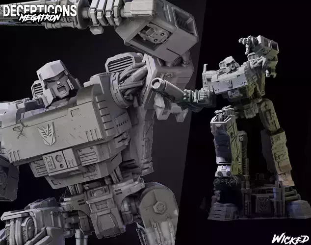 Wicked Movies Megatron Sculpture ready for 3d printing