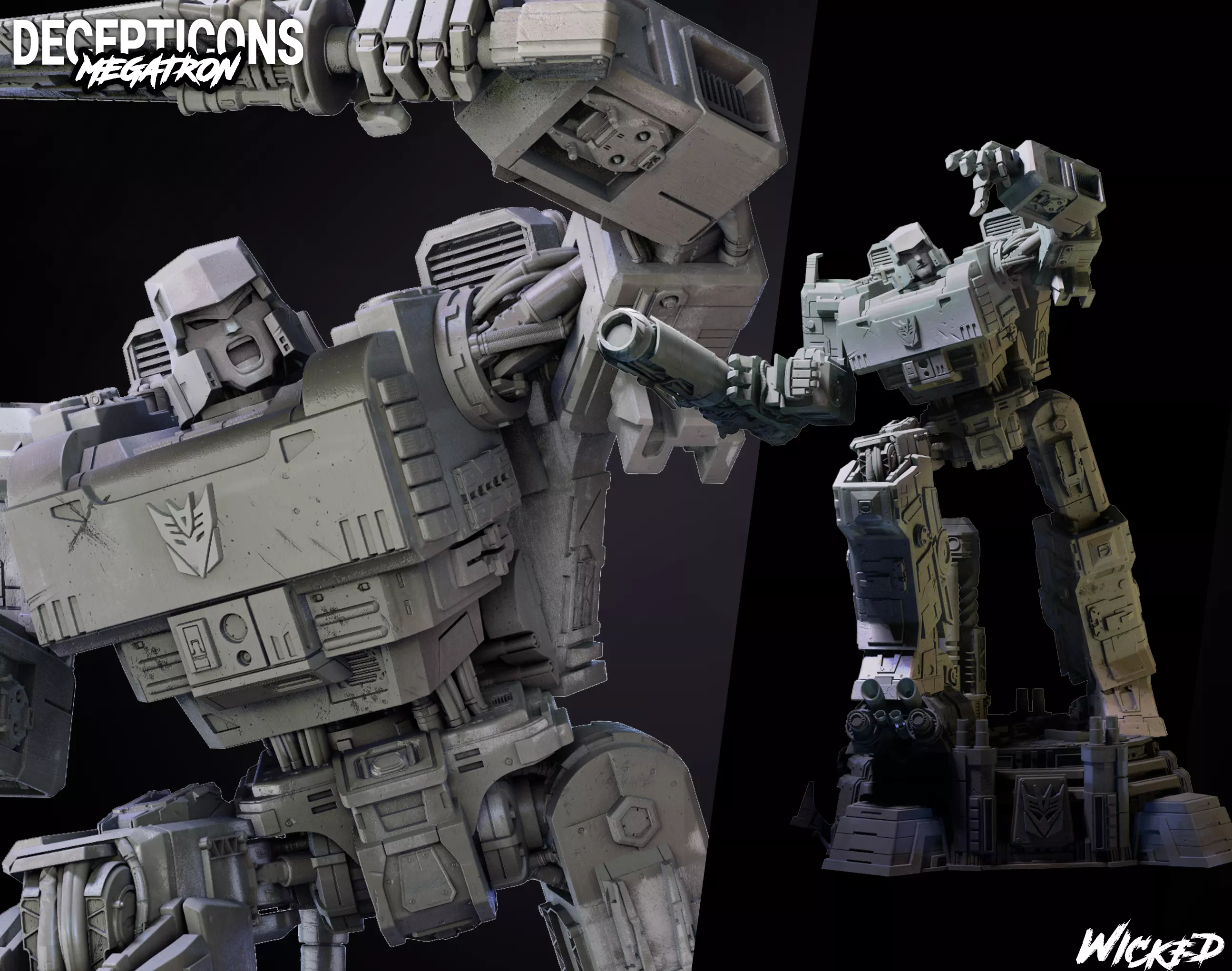Wicked Movies Megatron Sculpture ready for 3d printing 3D print model_0