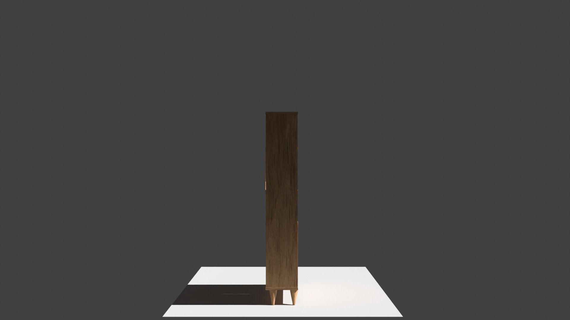 Bookshelf wooden shelf 3D model_1