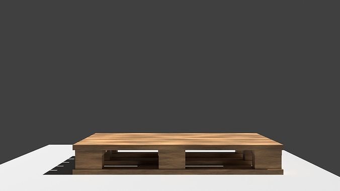 Palette piece of wood 3D model
