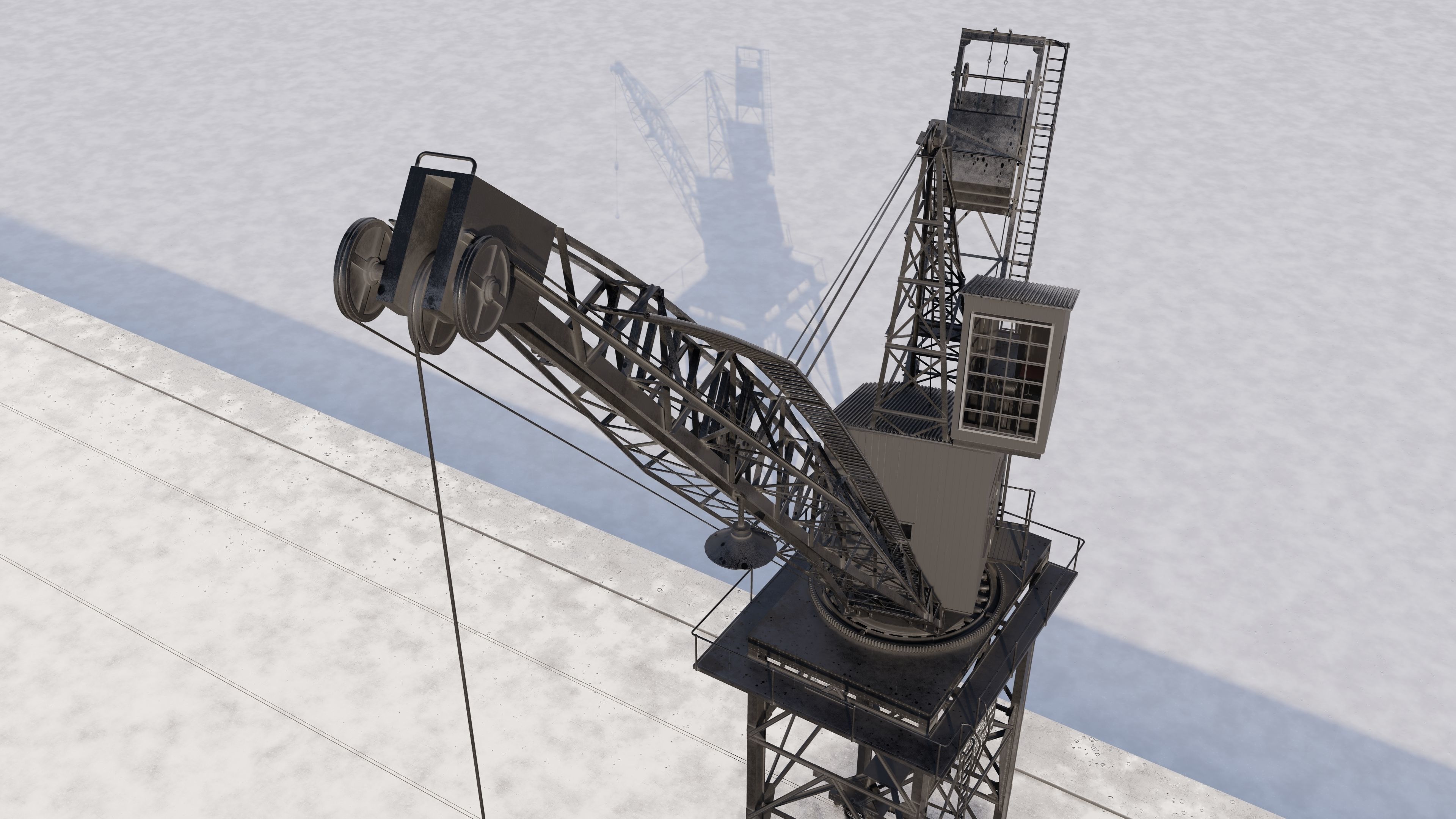 Southampton Crane 3D model 3D model_1