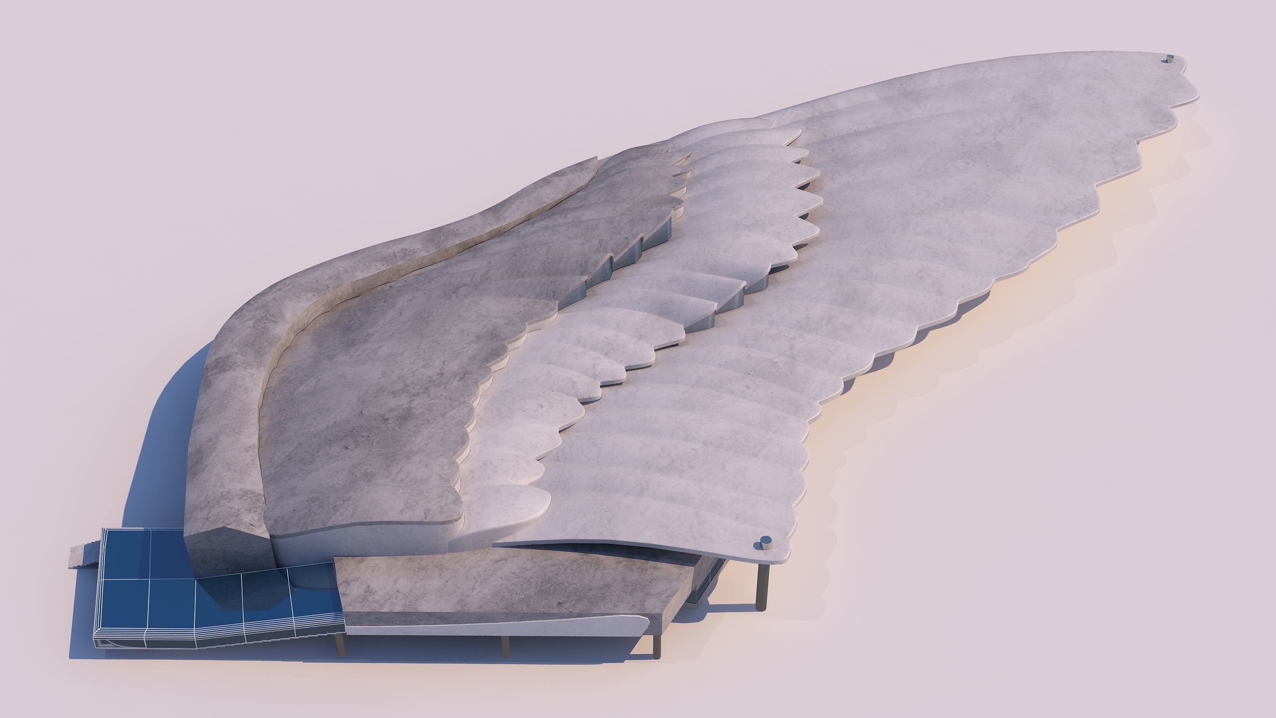 0127 - Bird Wing Building 3D model_2