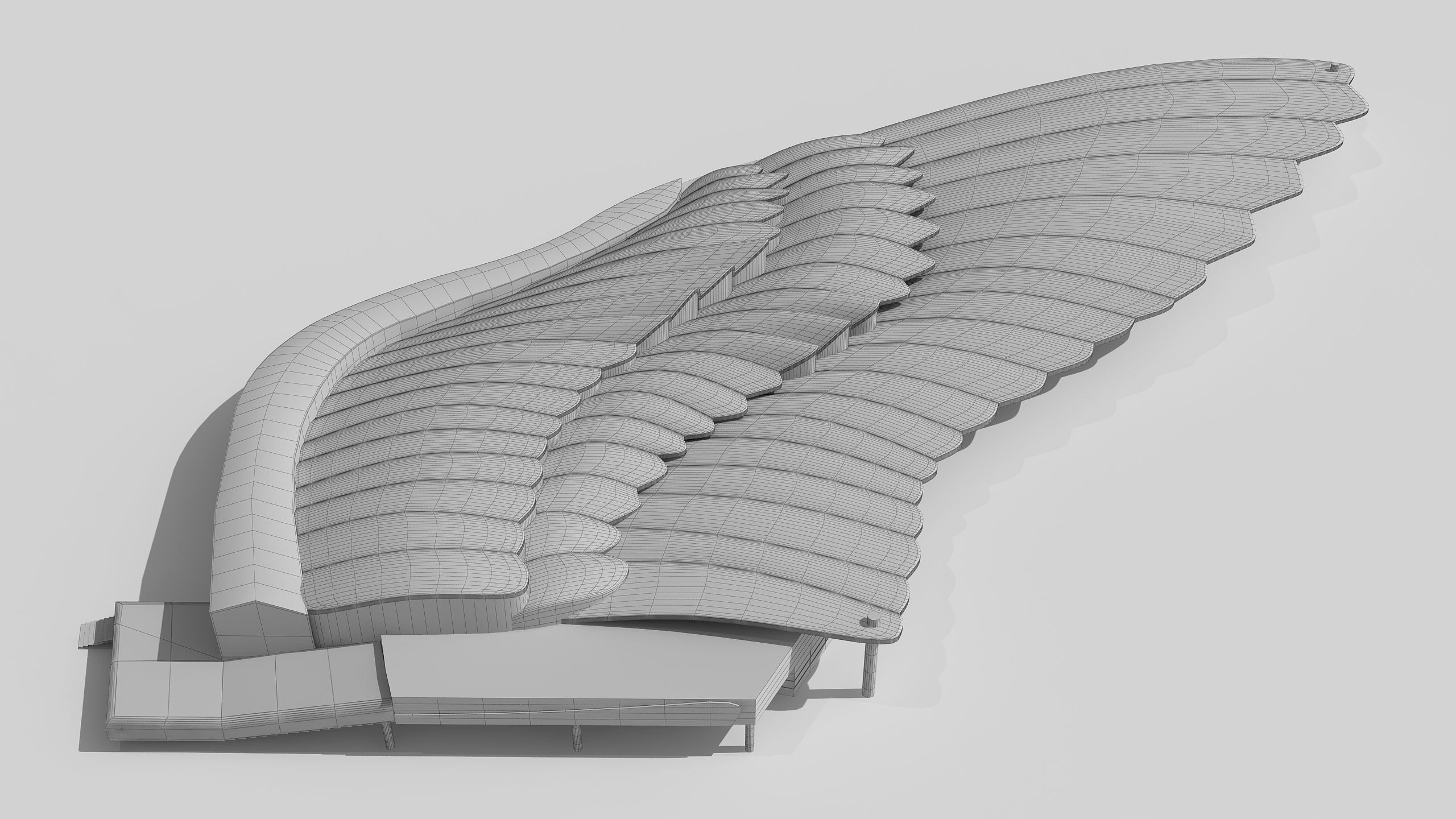 0127 - Bird Wing Building 3D model_14