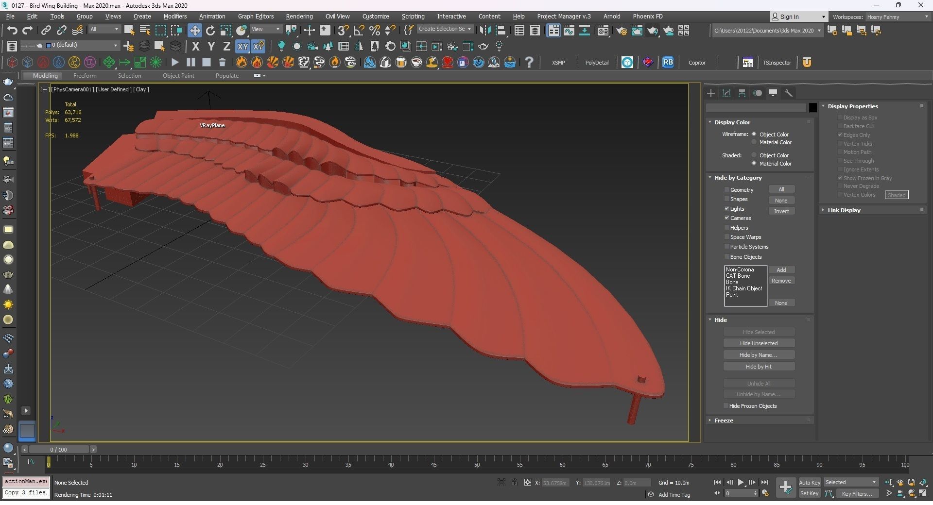 0127 - Bird Wing Building 3D model_27