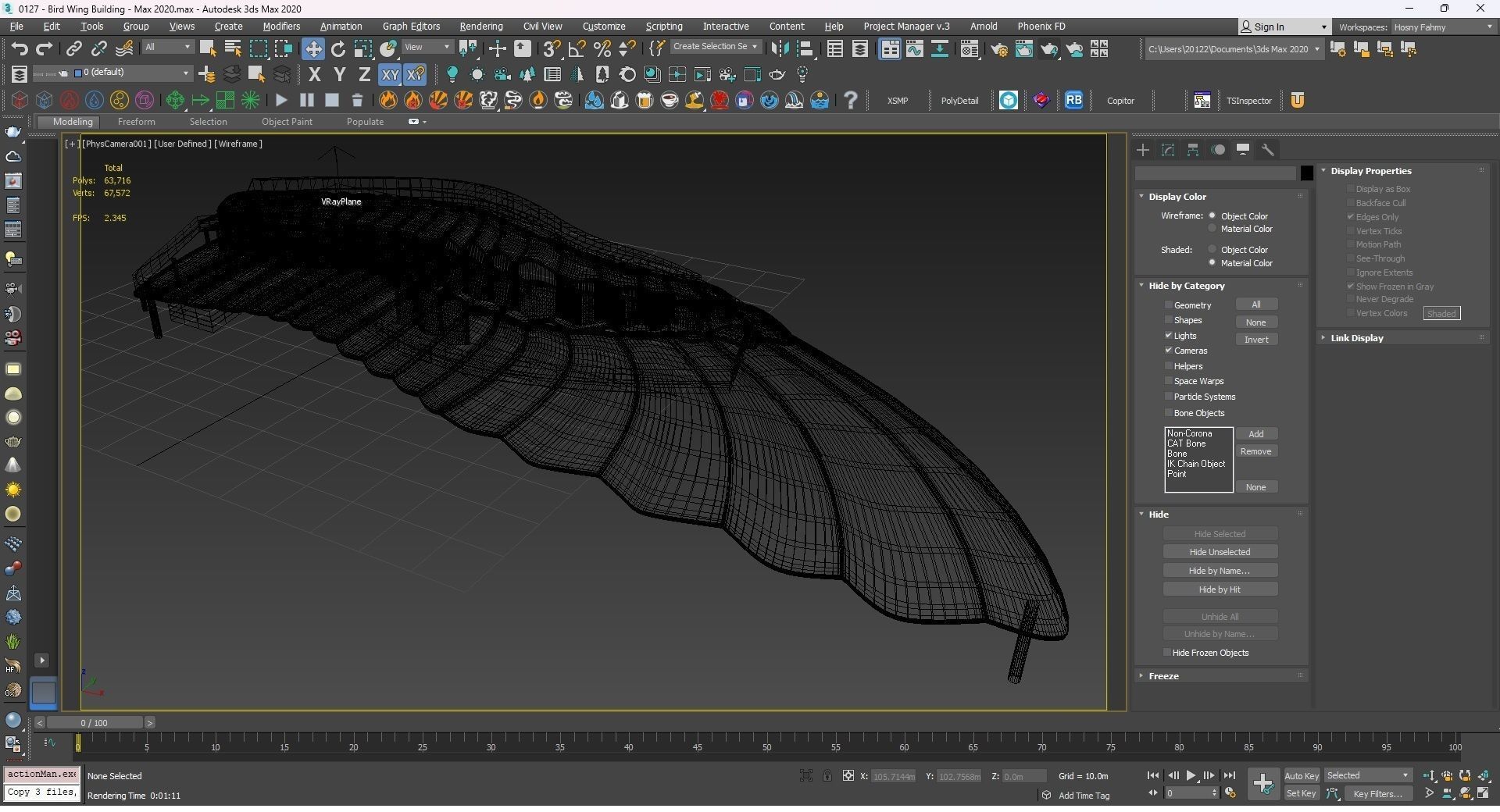 0127 - Bird Wing Building 3D model_25