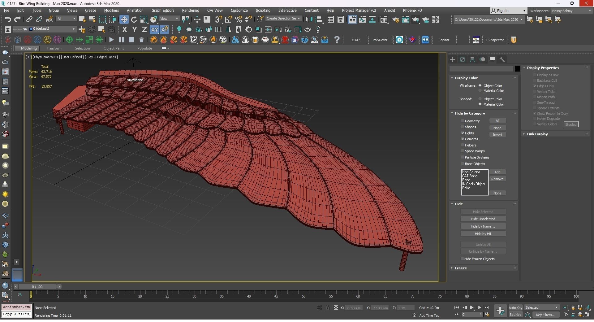 0127 - Bird Wing Building 3D model_26