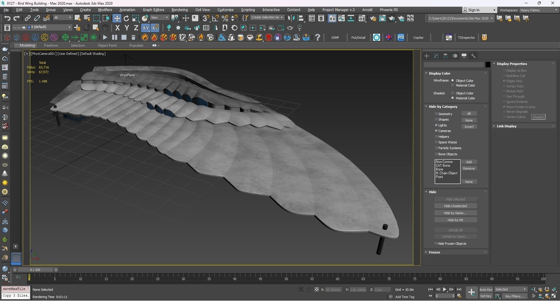 0127 - Bird Wing Building 3D model_24