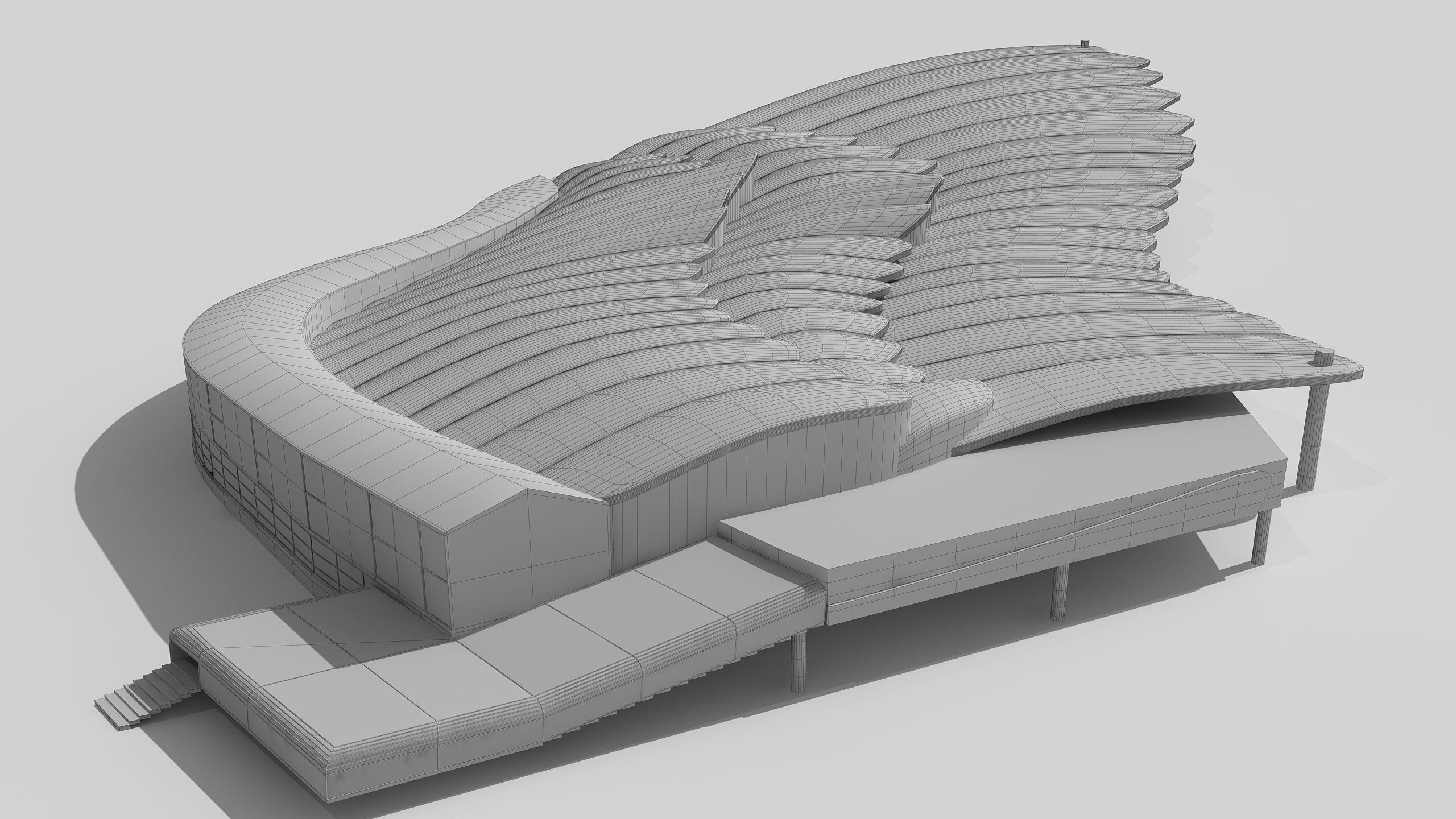 0127 - Bird Wing Building 3D model_15