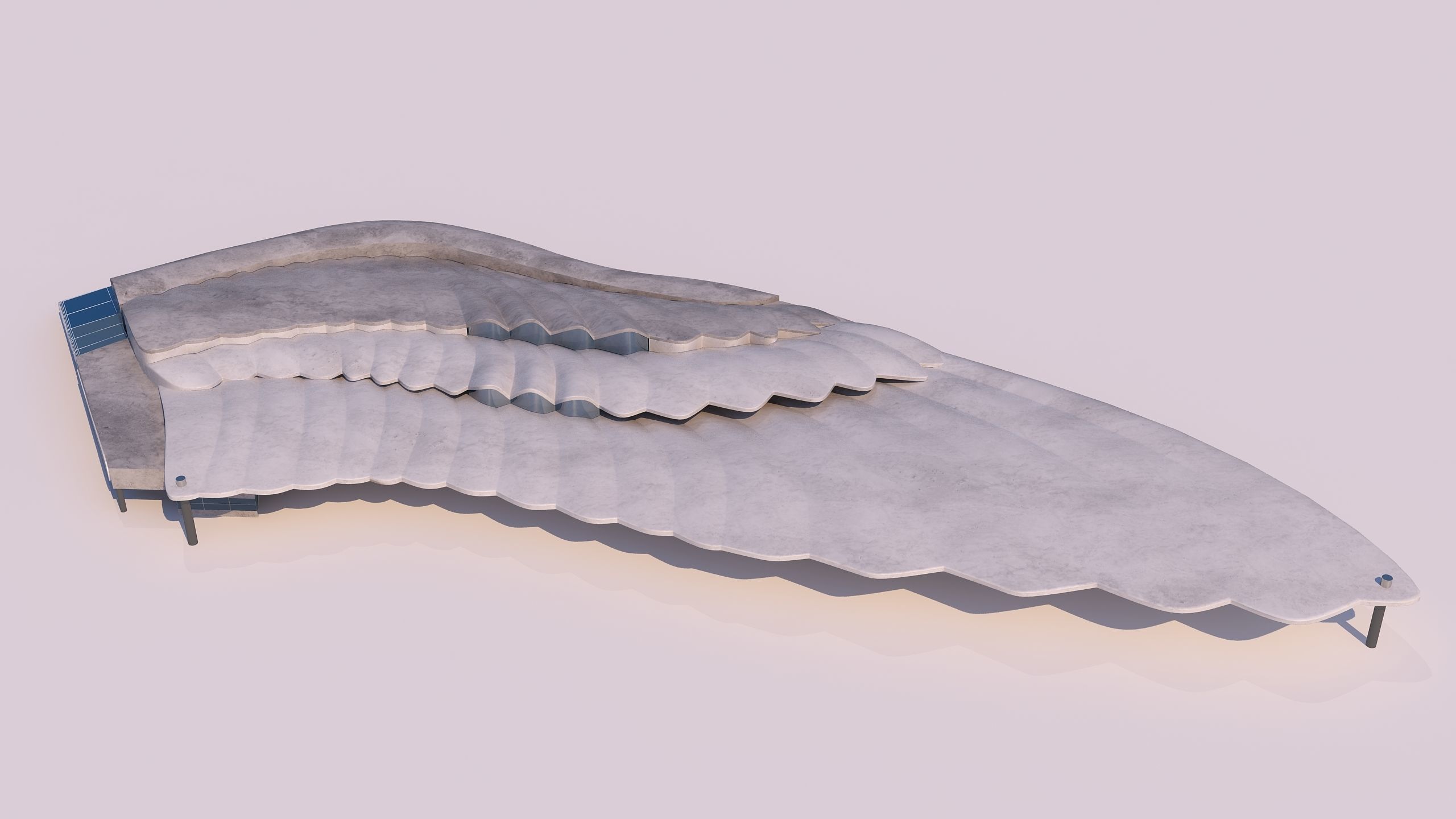 0127 - Bird Wing Building 3D model_11