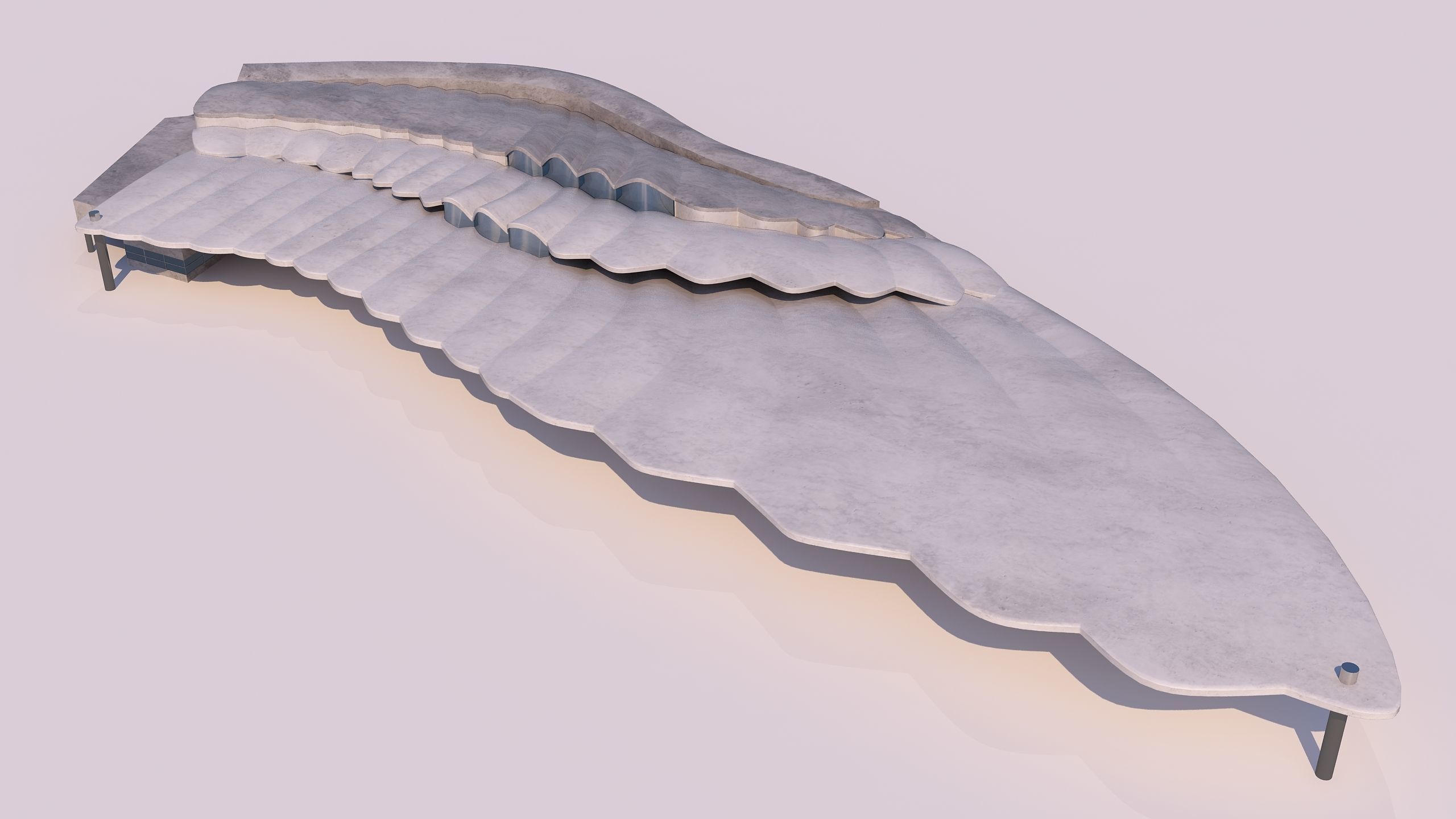 0127 - Bird Wing Building 3D model_1