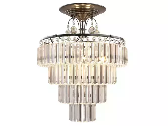CVKASH 5 -Lights Crystal Round Chandelier Antique Modern Black