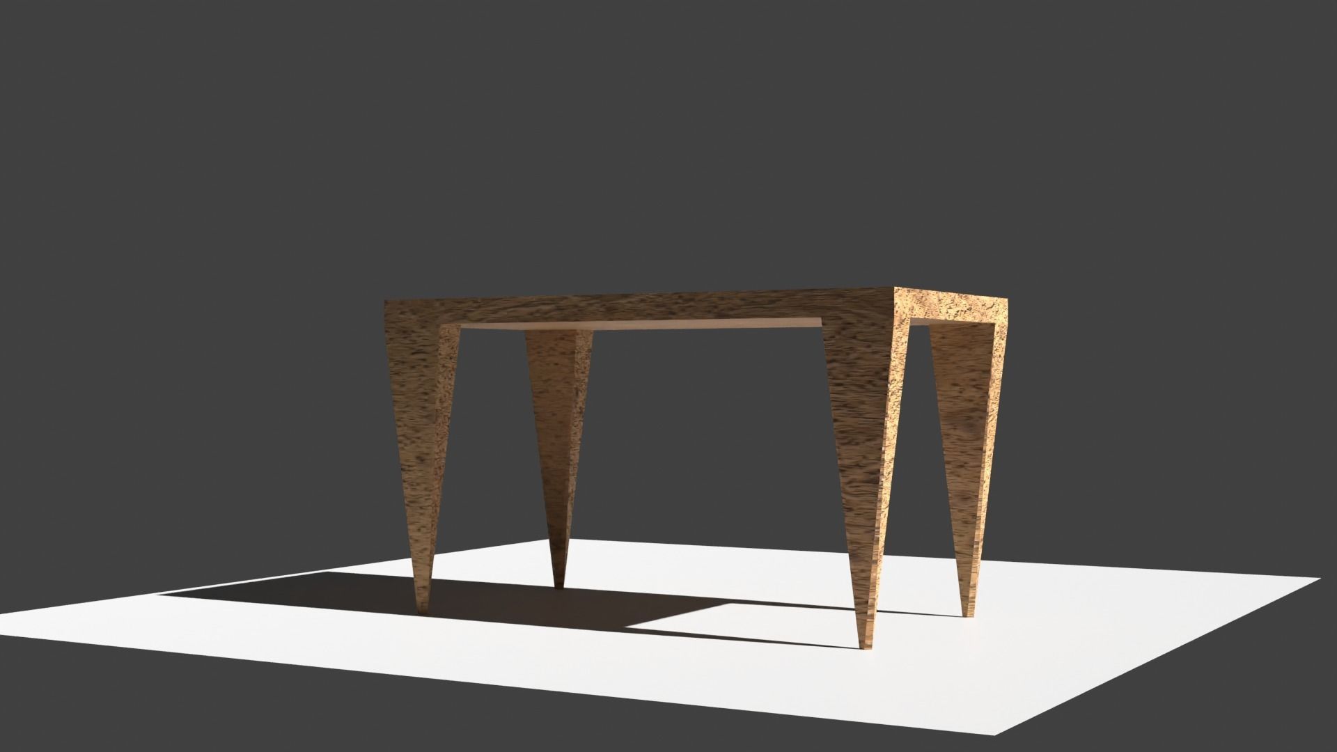 Table with two legs 3D model_3
