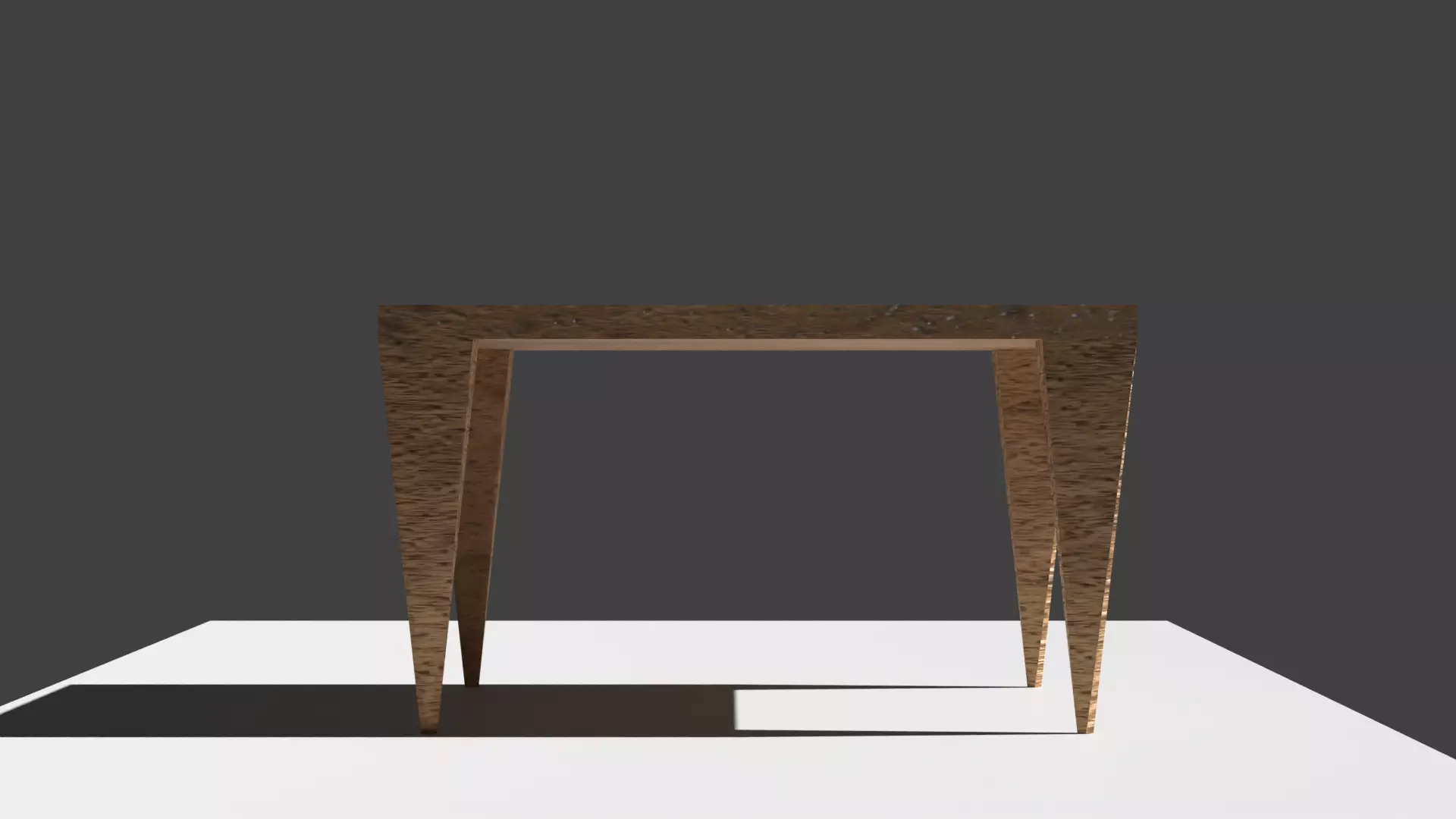 Table with two legs 3D model_0