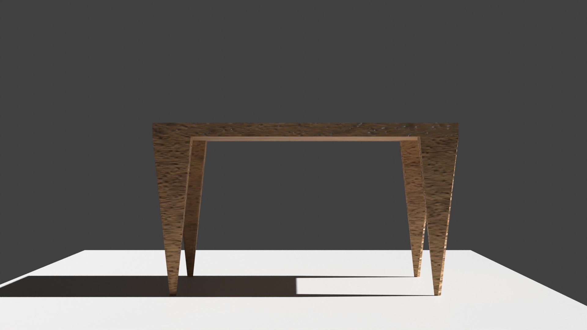Table with two legs 3D model_2
