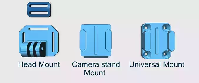 3 different GOPRO hero 11 mounts