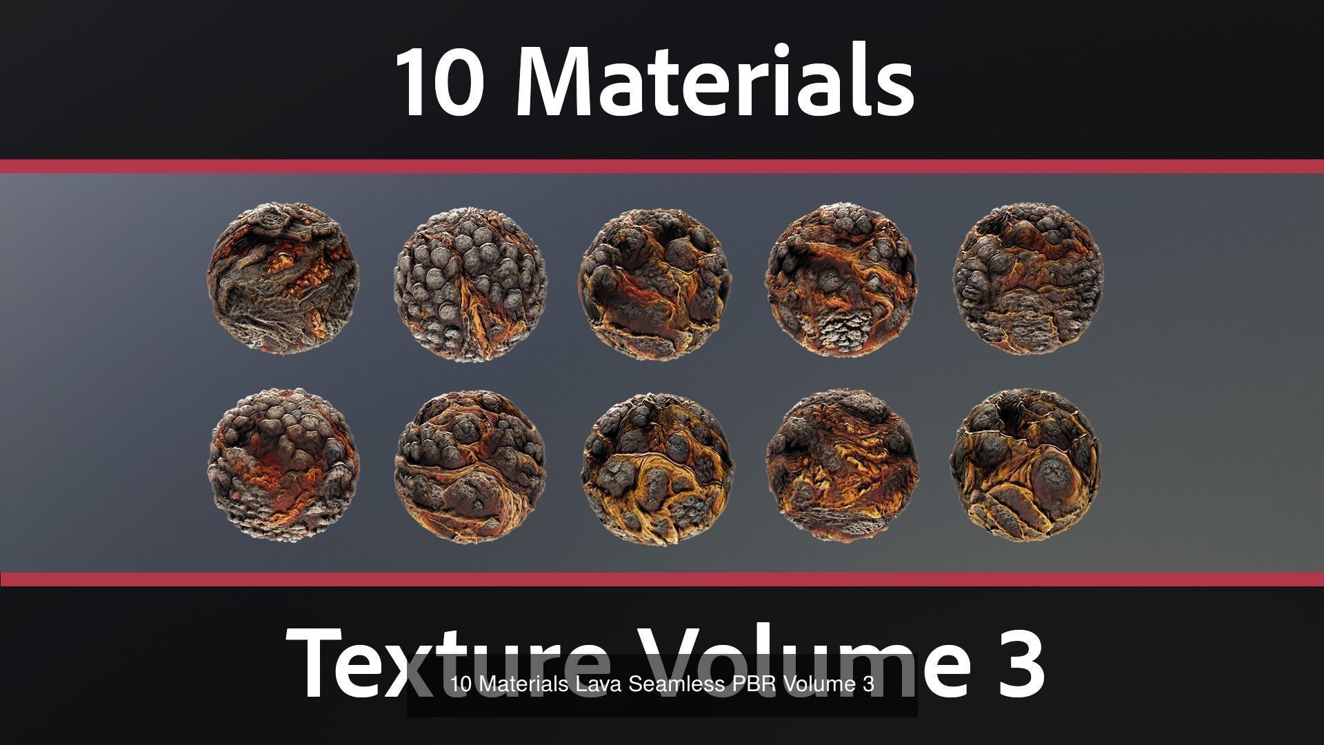 30 Materials Lava Seamless PBR Bundle 1 Texture_4